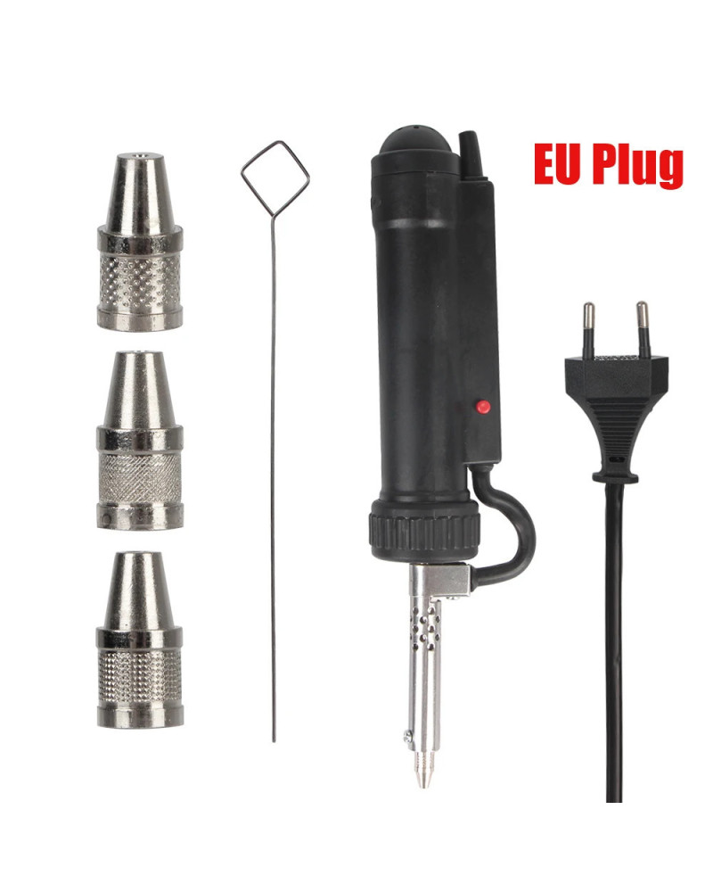 Tin Sucker Vacuum with 3 Suction Nozzle EU/US Plug Soldering Remove Pu