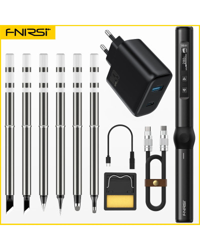 FNIRSI HS-01 Smart Electric Soldering Iron 65WPD Adjustable Constant T