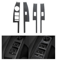 Pegatinas de fibra de carbono para Interior de coche, accesorios para CHEVROLET SONIC 2012-2016 con ventanas eléctricas sin pan