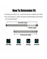 Soporte de elevación de Gas para portón trasero de 2 piezas para CHEVROLET Captiva C100, C140, longitud extendida: 2006mm, 200
