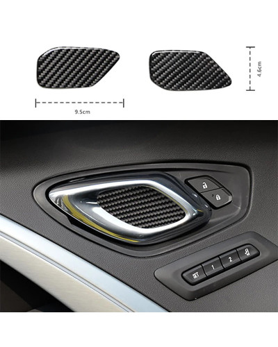 Pegatina decorativa para Interior de puerta de coche, accesorio de modificación personalizada, estilo de carbono, para Chevrolet