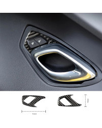 Pegatina decorativa para Interior de puerta de coche, accesorio de modificación personalizada, estilo de carbono, para Chevrolet