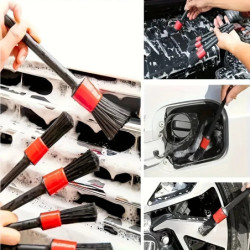 6Pcs Car Wash Care Detailing Brush Set,for cleaning wheels, dashboards, vents and more,Car Cleaning Brushes, Car Accessories