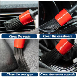 6Pcs Car Wash Care Detailing Brush Set,for cleaning wheels, dashboards, vents and more,Car Cleaning Brushes, Car Accessories