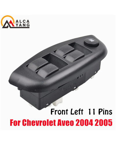 Interruptor de ventanilla eléctrica delantera izquierda para coche Chevrolet Aveo 2004 2005, 96540780