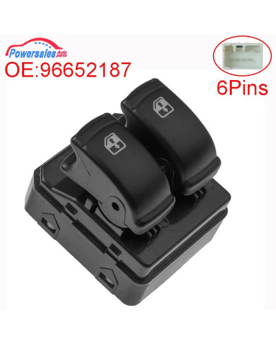 Botón de interruptor de ventana eléctrica para Chevrolet Aveo 2006-2011 OEM 96652187, nuevo