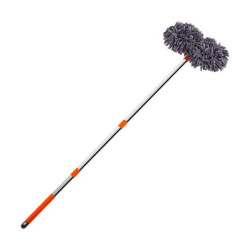 LEIBOO Car Washer Mop Foam Wash Chenille Brush Double Brush Head Roof Window Cleaning Maintenance Three-Section Telescopic Mop