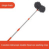 LEIBOO Car Washer Mop Foam Wash Chenille Brush Double Brush Head Roof Window Cleaning Maintenance Three-Section Telescopic Mop