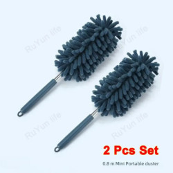 1/2Pcs Mini Car Duster Brush Telescopic Dust Remover Cleanning Washing Tool for Home Auto Air-conditioner Furniture Shutter