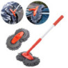 Car Washer Mop Foam Wash Chenille Brush Double Brush Telescopic Roof Head Mops Maintenance Cleaning Window Three-Section E6O8