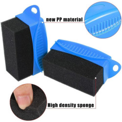 2Pcs Car Tire Waxing Polishing Cleaning Wiper Washing Brush Tire Tyre Wheel Rim Trim Contour Detailing Dressing Shine Pad Sponge