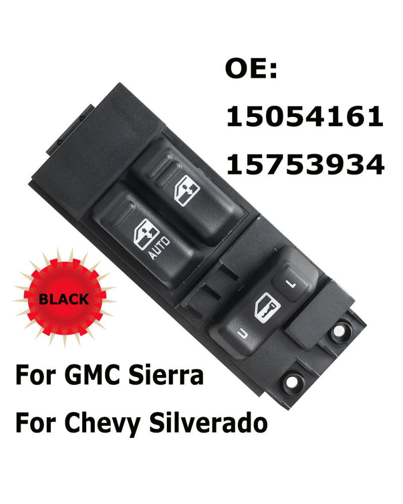 Accesorios de coche para Chevrolet Silverado GMC Sierra, interruptor de ventana eléctrica delantera izquierda, botón de Control 