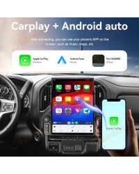 Reproductor Multimedia con GPS para coche, Radio con Android 13, Carplay, 15,6 pulgadas, estilo Tesla, para Chevrolet Silverado 