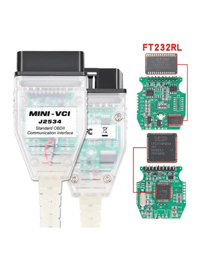 Mini VCI J2534 Cable, OBD2 Cable Connector Scanner Adapter Fit for TIS