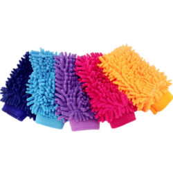 Double-sided Microfiber Car Care Cleaning Gloves Chenille Cleaning Cloth Towel Mitt Car Detailing Brush Washing Gloves 1pc