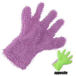 Car Wiping Gloves Universal Car Cleaning Double-sided Coral Velvet Car Wiping Gloves Car Body Care Multifunctional Washing Glove