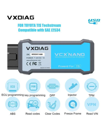 VXDIAG VCX NANO For Toyota J2534 Programming Techstream For Lexus Auto