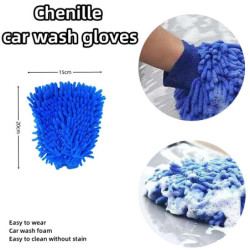 Car Cleaning Hub Brush Triangle Wave Sponge Brush Chenille Cleaning Gloves Air Conditioning Outlet Brush Gloves