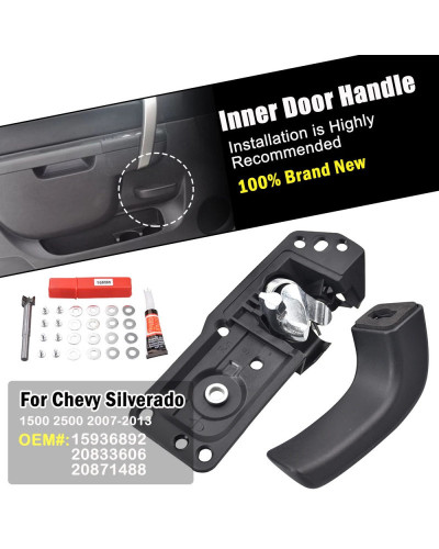 Manija Interior de puerta izquierda y derecha para coche Chevy Silverado, 15936892, 1500, 2500, 2007, 2008, 2009, 2010, 2011, 20