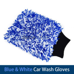 SEAMETAL Microfiber Car Wash Brush Cleaning Gloves Plastic Handle Wheel Brush Double-Side Absorbent Clean Glove Car Washing Tool