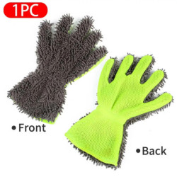 Double-sided Microfiber Car Wash Gloves Multifunctional Cleaning Brush Detailing Washing Gloves for Car Cleaning Tool Home Use