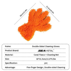 Double-sided Microfiber Car Wash Gloves Multifunctional Cleaning Brush Detailing Washing Gloves for Car Cleaning Tool Home Use