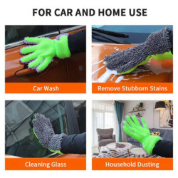 Double-sided Microfiber Car Wash Gloves Multifunctional Cleaning Brush Detailing Washing Gloves for Car Cleaning Tool Home Use