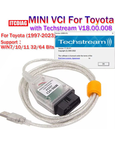 MINIVCI Mini Vci Cable For Toyota TIS Techstream 18.00.008 12.20.024 F