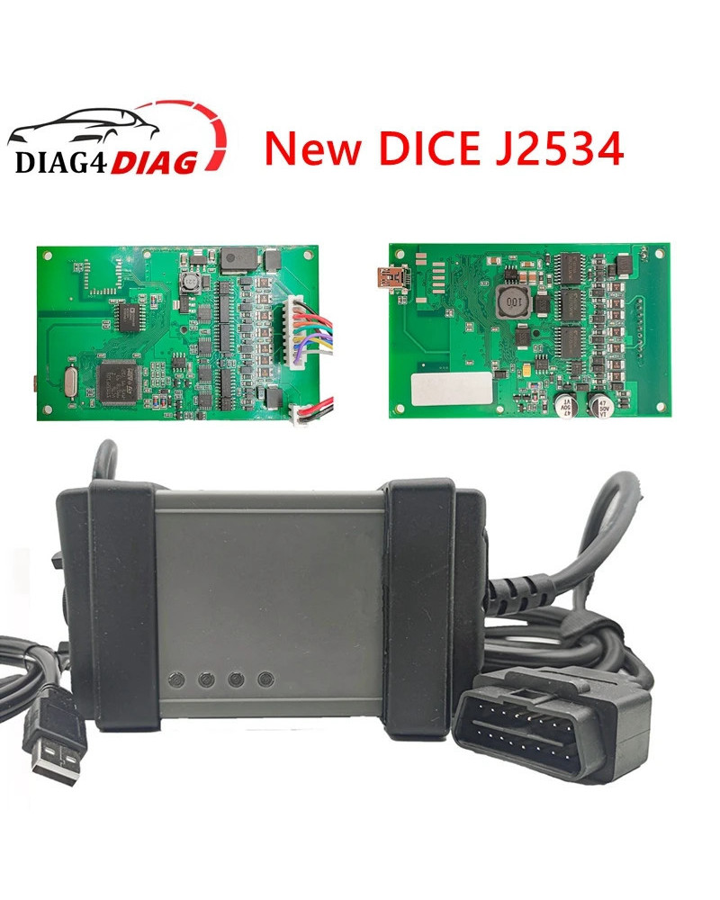 New DICE 2014D J2534 ODB2 Code Scanner New Models Car Diagnostic Tool 