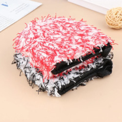 1Pc Shag-pile Microfiber Car Wash Glove Double-Side Finger Pocket Car Wheel Wash Mitt for Car Cleaning Auto Detailing