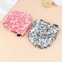 1Pc Shag-pile Microfiber Car Wash Glove Double-Side Finger Pocket Car Wheel Wash Mitt for Car Cleaning Auto Detailing