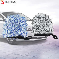 1Pc Shag-pile Microfiber Car Wash Glove Double-Side Finger Pocket Car Wheel Wash Mitt for Car Cleaning Auto Detailing