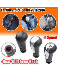 Perilla de palanca de cambios de 5 velocidades, bota de cuero PU para Chevrolet Holden Barina Spark M300