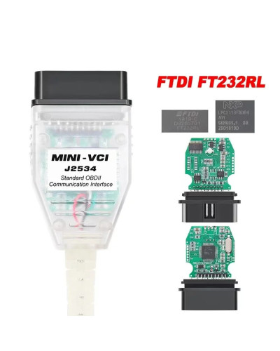 Mini-VCI J2534 V18.00.008 For-TOYOT OBD2 Car Diagnostic Cable Mini VCI