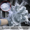 SEAMETAL Microfiber Car Wash Gloves Plush Ultra-soft Car Washing Mitt 5-Finger Double-sided High Water Absorption Cleaning Glove