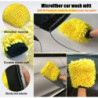 Car wash tool brush 11-piece car glass brush Double wheel hub brush encrypted large car wash gloves