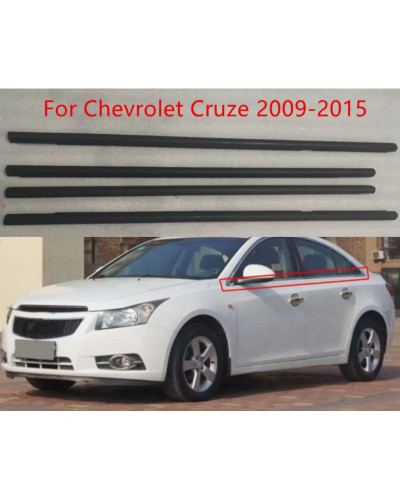 Cinta de sellado para moldura de ventana de coche, burlete de 4 piezas para Chevrolet Cruze 2009 2010 2011 2012 2013 2014 2015