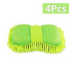 1/4Pcs Microfiber Car Washer Sponge Brush Cleaning Car Care Detailing Brushes Washing Towel Auto Gloves Styling Accessories