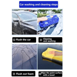 1/4Pcs Microfiber Car Washer Sponge Brush Cleaning Car Care Detailing Brushes Washing Towel Auto Gloves Styling Accessories