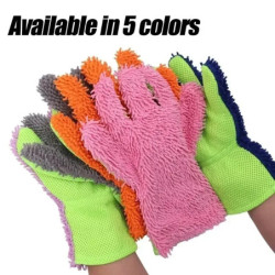 Car Wash Double Sided Coral Velvet Multifunctional Cleaning Brush Cars Cleaning Thick Gloves Waterproof Detail Brush Auto Parts