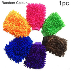 Hot Sale 2 In 1 Ultrafine Fiber Chenille Microfiber Car Wash Glove Mitt Soft Mesh Backing No Scratch For Car Wash And Clean B7k4