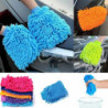 Hot Sale 2 In 1 Ultrafine Fiber Chenille Microfiber Car Wash Glove Mitt Soft Mesh Backing No Scratch For Car Wash And Clean B7k4