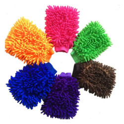 Hot Sale 2 In 1 Ultrafine Fiber Chenille Microfiber Car Wash Glove Mitt Soft Mesh Backing No Scratch For Car Wash And Clean B7k4