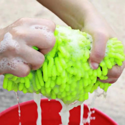 Hot Sale 2 In 1 Ultrafine Fiber Chenille Microfiber Car Wash Glove Mitt Soft Mesh Backing No Scratch For Car Wash And Clean B7k4