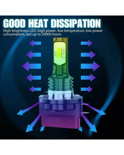 Luces LED de circulación diurna para coche, lámpara de haz alto de 20000LM, 80W, 2 piezas, H15, H11B, H8B, H9B, para Audi, Merce