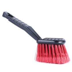 Car Wheel Brush Tire Cleaner With Red Bristle + Black Handle Scrub Brush Washing Tools For Auto Detailing Cleaning