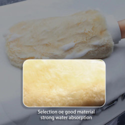 SEAMETAL Microfiber Car Wash Gloves Imitation Wool Soft Thickened Car Clean Mitt Double-faced Waterproof Glove Washing Supplies