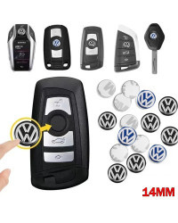 Pegatinas para emblema de llave de coche, calcomanías con logotipo de cerradura de puerta automática para Volkswagen VW Golf GTI