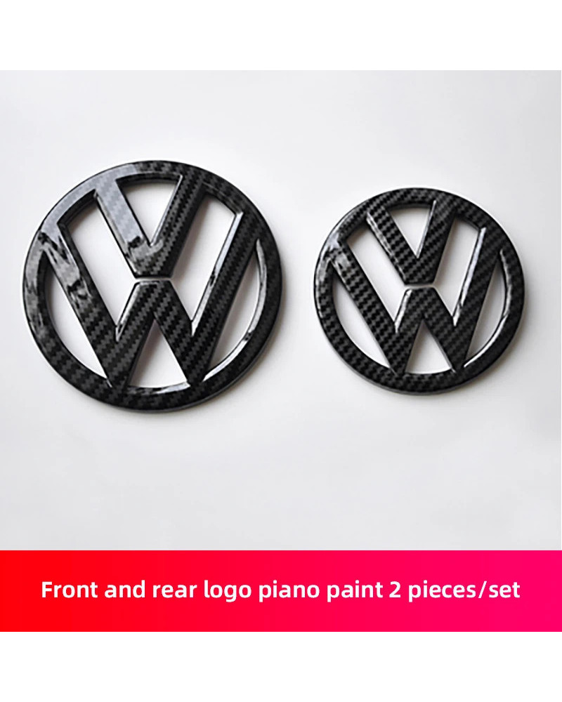 Juego de cubiertas de la tapa del emblema del maletero delantero y trasero del coche, pegatina con logotipo para VW Tiguan Arteo