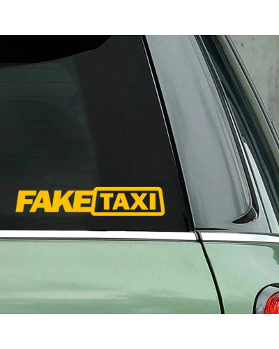 Pegatina reflectante de TAXI falso para coche, calcomanía de vinilo para ventana, furgoneta, emblema autoadhesivo, insignia para